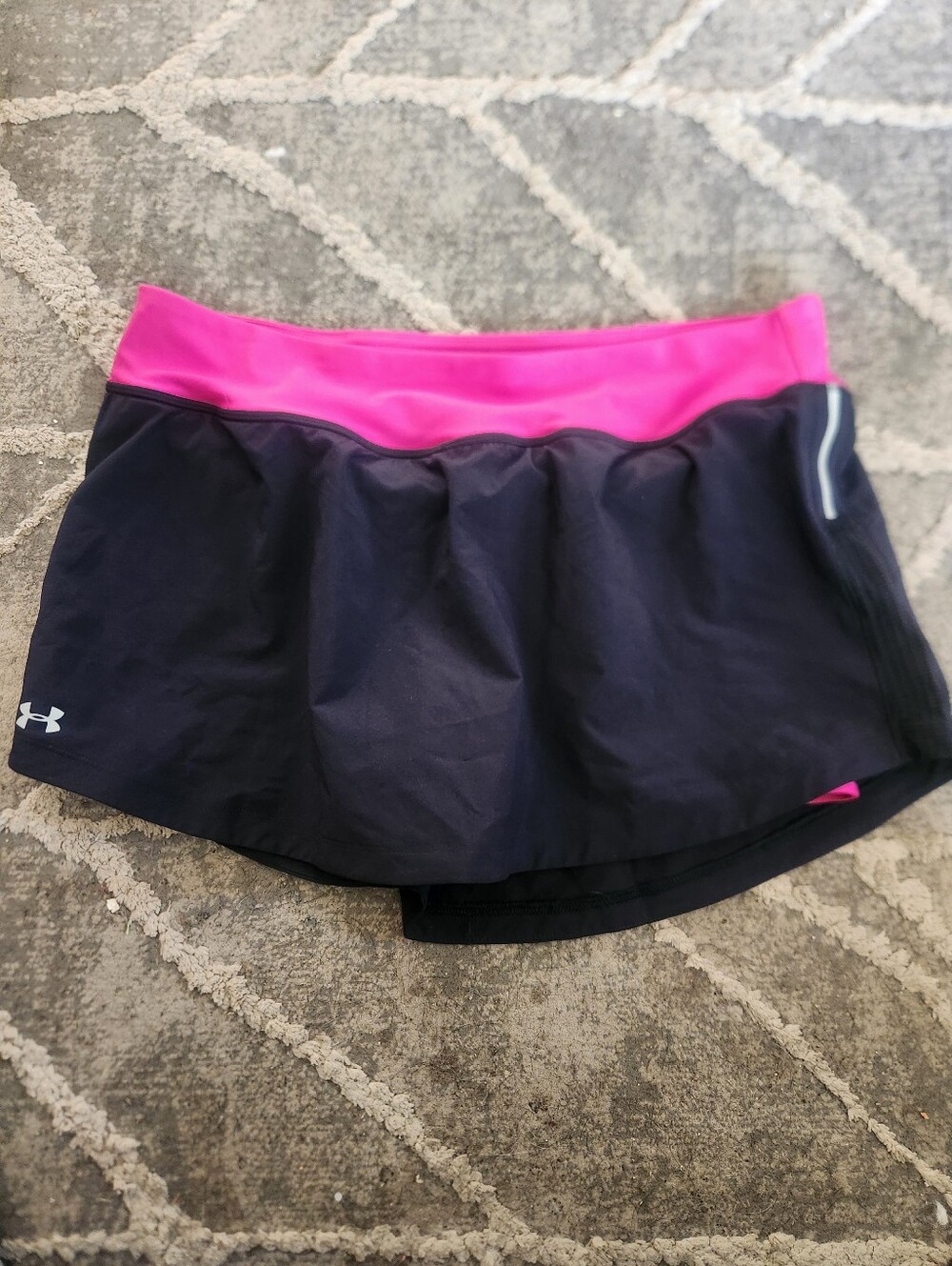 Under Armour Black Skort with Bright Pink Waistband